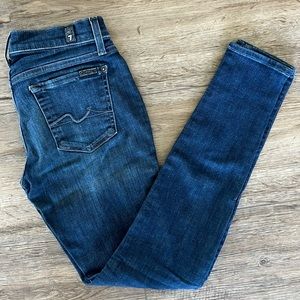 NWOT Seven 7 for All Mankind Gwenevere Dark Blue Denim Skinny Jeans - size 24